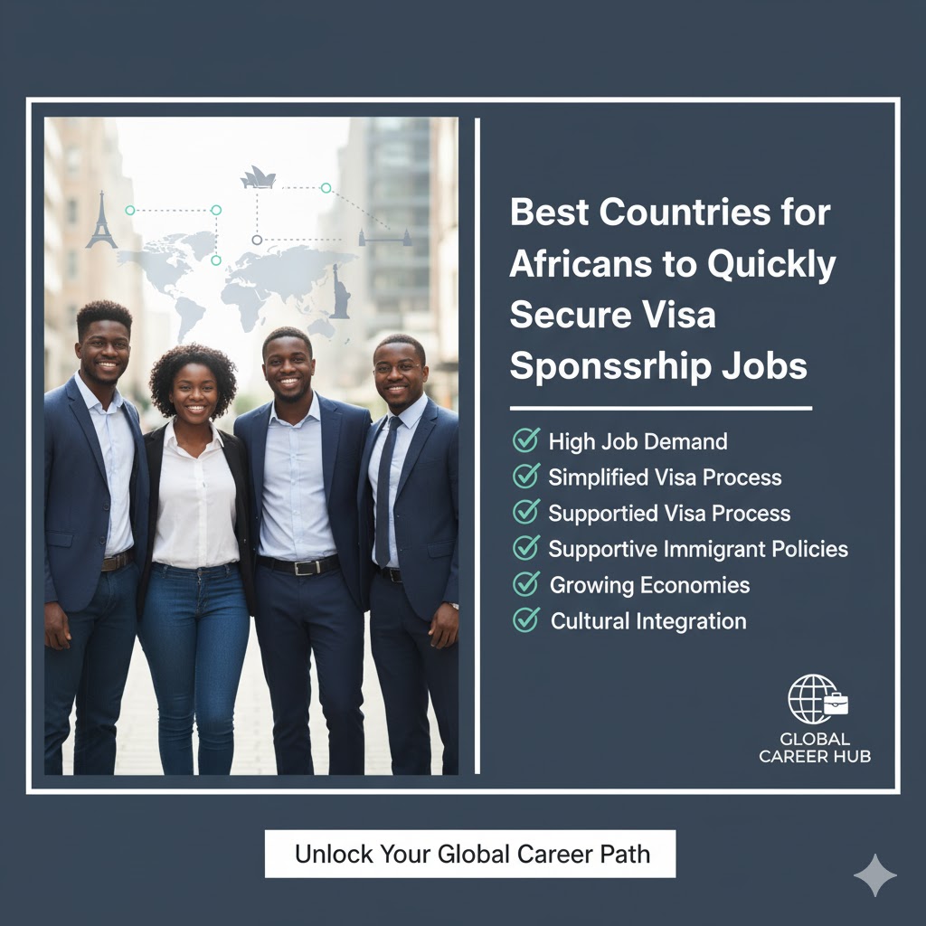 Best Countries for Africans to Quickly Secure Visa Sponsorship Jobs