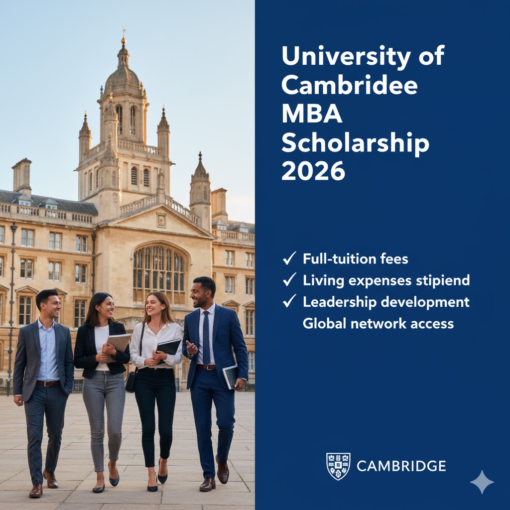 MBA Scholarship at the University of Cambridge 2026