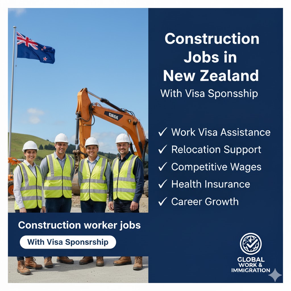 Construction Worker jobs in New Zealand with Visa sponsorship