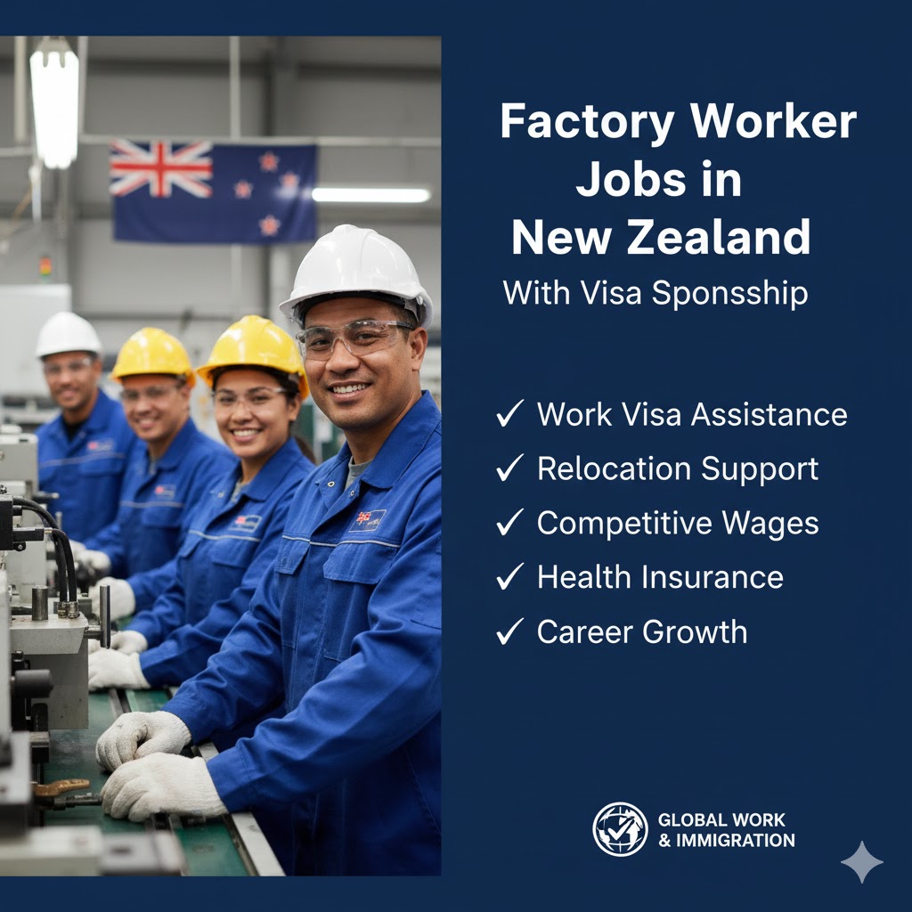 Factory Worker jobs in New Zealand with Visa sponsorship