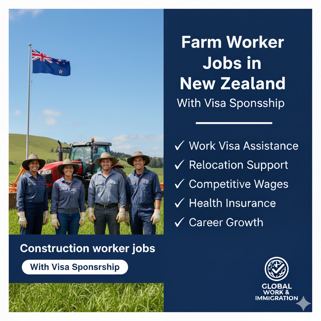 Farm Worker jobs in New Zealand with Visa sponsorship