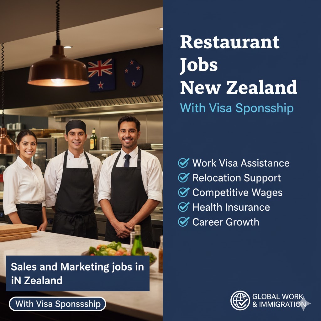 Restaurant jobs in New Zealand with Visa sponsorship
