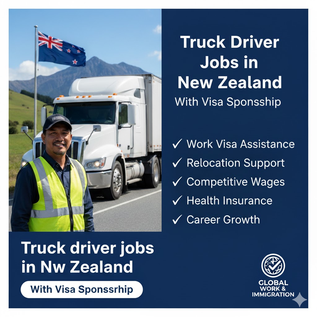 Truck driver jobs in New Zealand with Visa sponsorship
